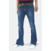 Mens Faded Stonewash Flares Bell bottoms Stretch Denim jeans vtg 70s mod hippy