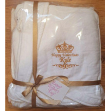 Name Crown Personalised Embroidered Bath robe Christmas Gift Birthday present